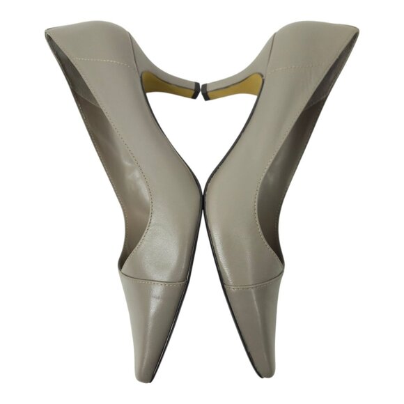 Bella Vita WOW Taupe Pump Womens Size 12 W Kitten Heel Leather Kidskin NEW - Picture 6 of 15